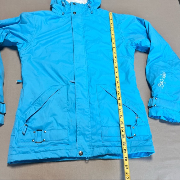 Betty Rides Women’s Snowboard Jacket Blue Hooded Insulated Snow Ski Coat Size M - Picture 8 of 16